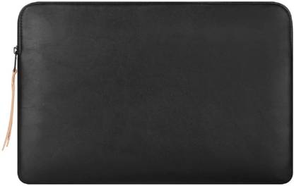 CONTACTS Faux Leather Laptop Sleeve Compatible with 16 Inch MacBook Pro 2019-2020- Zero Movement + Water-Resistant + No Scratches by Zipper - Black…… Laptop Sleeve/Cover