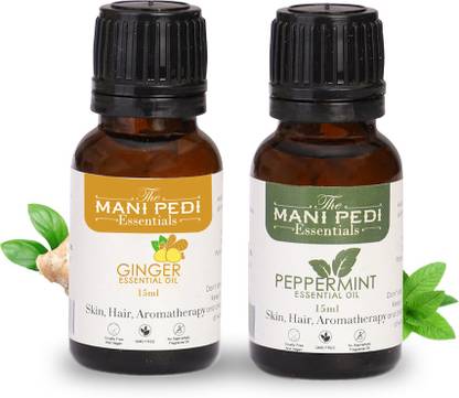 The Mani Pedi Essentials Combo of Ginger and Peppermint Essential Oils Pack of 2