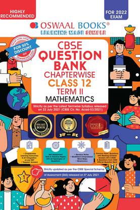 Oswaal Cbse Question Bank for Term 2 Class 12 Maths (for 2022 Exam) , Cbse Books Class 12