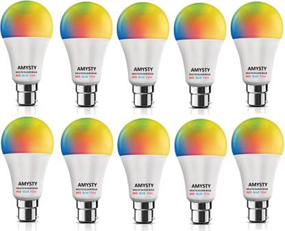 AMYSTY 10 W Basic Round B22 LED Bulb