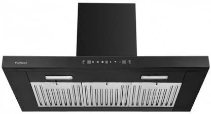 Sunflame LARA 90 GESTURE CONTROL AUTO CLEAN Auto Clean Wall Mounted BLACK/STAINLESS STEEL 1250 CMH Chimney
