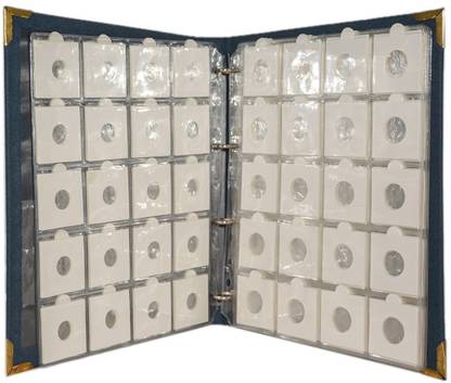 Ihc World Class Coin Album for Keeping 200 Coins ( BINDER 4 D + 200 COIN HOLDER + 10 COIN SHEETS) Coin Bank