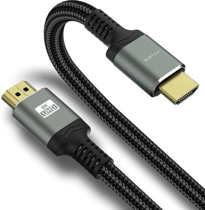 Bestor HDMI Cable 2 m Gaming TV-out Cable 2 meter/8K hdmi cable(male to male )-Ultra HDMI 2.1 Speed 48Gbps- 8K (7680x4320) 60hz - HDCP 2.2, HDR 10 and Dolby Vision, 4:4:4, HDMI 2.1 Cable for 4K UHD TV, Blue-ray Player, PC, Xbox, PS4 Pro, Projector 2 m HDMI Cable Compatible with PC, Xbox, PS4 Pro, Projector, Grey(silver), One Cable)