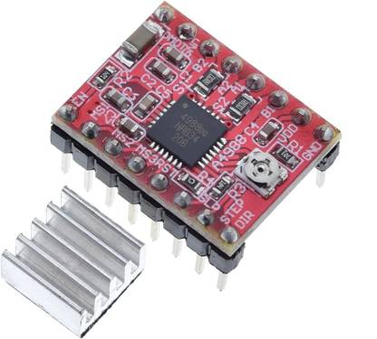 xcluma CNC 3D Printer Parts Accessory Reprap pololu A4988 Stepper Motor Driver Module with Heatsink for ramps 1.4 Electronic Components Electronic Hobby Kit