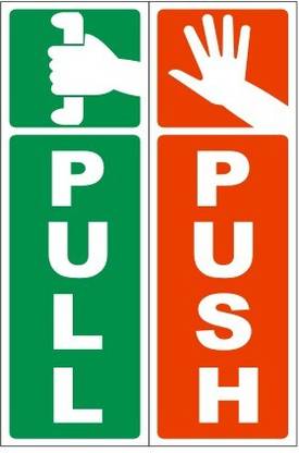 MOHAN AGENCIES PUSH / PULL STICKER, PACK OF 10 Emergency Sign