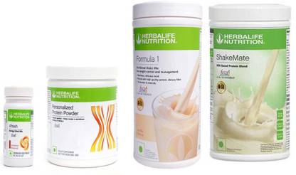 HERBALIFE FORMULA-1 VANILLA + PROTIEN POWDER- 400+ AFRESH CINNAMON FLAVOR + SHAKE MATE - Combo