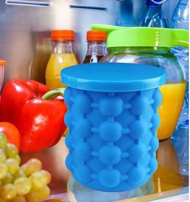 ActrovaX 1 L Silicone, Plastic XI™-259-DC-Silicone Bucket with Lid Makes Small Size Nugget Ice Chips Ice Bucket