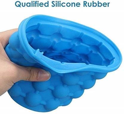 SWISS WONDER 1 L Silicone, Plastic IIV™-235-SX-Silicone Bucket with Lid Makes Small Size Nugget Ice Chips Ice Bucket