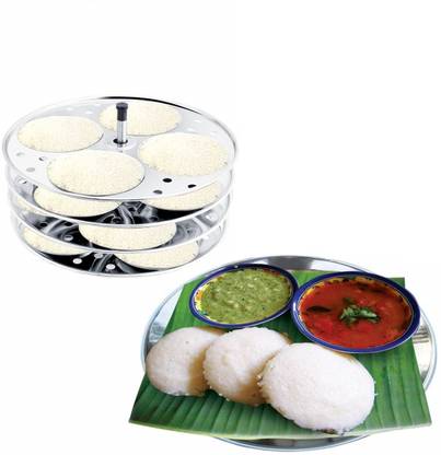 SWISS WONDER Idli Maker| Idli Stand with Holes for Pressure Cooker (4 Plate) Induction & Standard Idli Maker