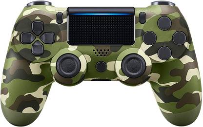 Spx Controller for PS4 Controller, PS4 Controller Wireless, Bluetooth Gamepad Upgraded Analog Sticks/Dual Vibration/6-Axis Motion Sensor, Compatible with PS4/ Slim/Pro (Green Camo)  Joystick