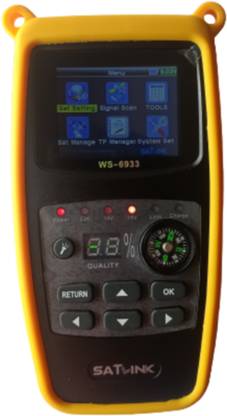 Satlink Digital Satellite Finder DVB-S2 With Inbuilt 800mAh Battery Color Display With Torch & Mechanical Compass Non-magnetic Engineer's Precision Level