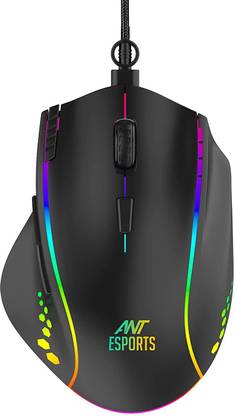 Ant Esports GM600 RGB 6 DPI Sensitivity Level adjustments up to 7200 DPI Wired Ambidextrous Optical  Gaming Mouse