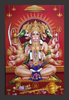 इवोक पंचमुखी हनुमान जी रिलीजियस फ्रेम