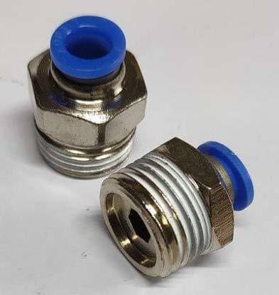 wckart 8mm Tube 1/2"BSP Thread 8mm Pipe Quick Connector Pneumatic Air Fittings Pneumatic Connector Quick Fittings 6mm Tube Quick Connector Pneumatic Air Fittings 2Pcs 1-Way Reducer Pipe Joint
