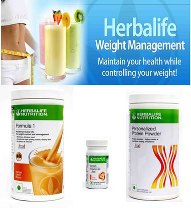 Herbalife Nutrition Formula 1 Weight Loss Combo ( Formula 1 Orange ,Protein 400 gm,Afresh Peach ) Plant-Based Protein