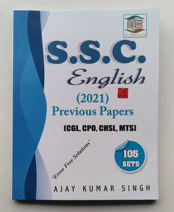 S.s.c. English(2021) Previous Paper(Cgl,cpo,chsl,mts) 105 Sets