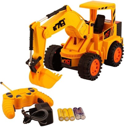 Yellow RC Excavator Construction Truck With 5 Channel 1:30