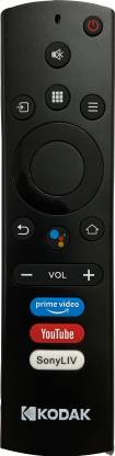 SHIELDGUARD Voice Assistant Remote Control Compatible for  Smart LED TV (Black) Kodak Remote Controller