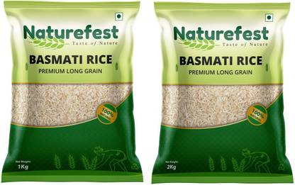 NatureFest Premium long Grain 1121 (2 +1 KG) Basmati Rice (Long Grain, Raw)