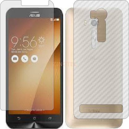 ZINGTEL Front and Back Screen Guard for ASUS ZENFONE GO 5.5 ZB552KL (Front Matte Finish & Back 3d Carbon Fiber)