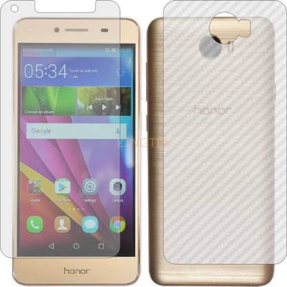 ZINGTEL Front and Back Screen Guard for HUAWEI HONOR BEE (Front Matte Finish & Back 3d Carbon Fiber)