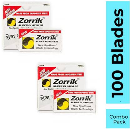 Zorrik Super Platinum Double Edge Shaving Blades Combo Pack - Price in ...
