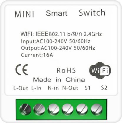 amiciSmart 16A WiFi Smart Timer Switch, Home Automation Switch with 2-Way Control Smart Switch
