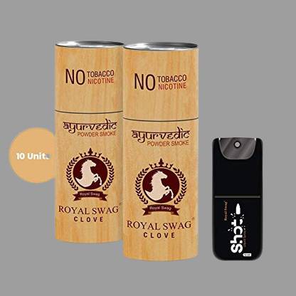 ROYAL SWAG AAyurvedic & Herbal Cigarette, Clove Flavour Smoke Tobacco Free Cigarettes Helps in Quit Smoking (10 Sticks, 1 Shot) Smoking Cessations