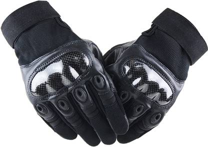 nikavi B4 Black Hawk, Front shield Protector Riding gloves (Black, XL) Riding Gloves