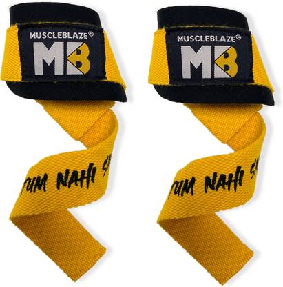 MUSCLEBLAZE Weight Lifting Strap (Tum Nahi Samjhoge), Wrist Supporter for Gym, One Pair Supporter