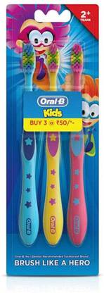 Procter & Gamble ORAL B KIDS TOOTH BRUSH 3'S PACK OF 3 Soft Toothbrush