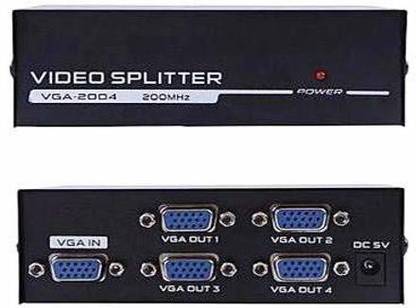 Mak World 4 Port VGA Splitter Sharing Switch Box (4 VGA Out/1 VGA in) Media Streaming Device