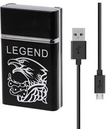 Viraan 2 in 1 Cigarette Case with Lighter, USB Rechargeable Eagle Legend Slide Case Windproof Cigarette Lighter Cigarette Lighter