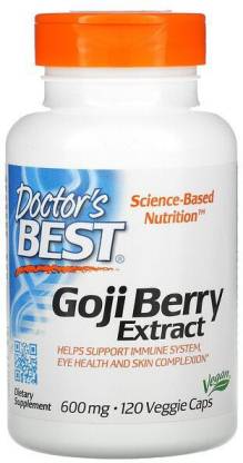 Doctor's Best Goji Berry Extract, 600 mg, 120 Veggie Caps
