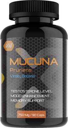 Vitaminhaat Mucuna Pruriens Dopamine Support Supplement (L Dopa >50%) 750 mg 90 Capsules