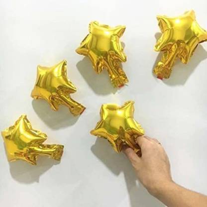 9' LONG NEW PACKAGE MINI GOLD FOIL STAR GARLAND