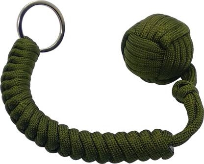 frokht ™Outdoor Survival Monkey Fist Knot Self Defense Paracord Keychain Key Chain