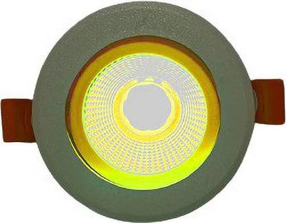 D'Mak LED Ceiling COB Spot Light - 3 Watt - Round - Warm White (4000K), Pack of 01 | 3w cob Light || Decorative pop Lights | Recessed Ceiling Lamp
