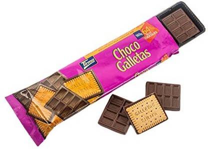 guanchitos tirma Choco Galletas Biscuits with Milk Chocolate Bar (12 Pcs) Cream Filled Biscuit