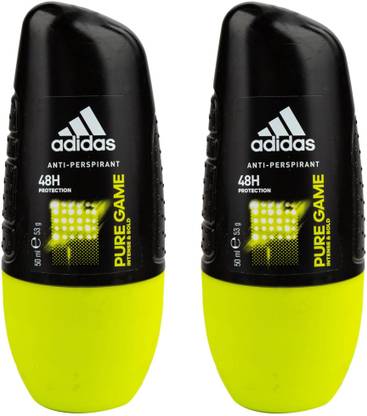 ADIDAS Pure Game Roll On (Pack Of 2) - 50ml Deodorant Roll-on  -  For Men & Women