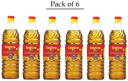 Engine Kachi Ghan Combo Of 6 Pcs Mustard Oil Plastic Bottle