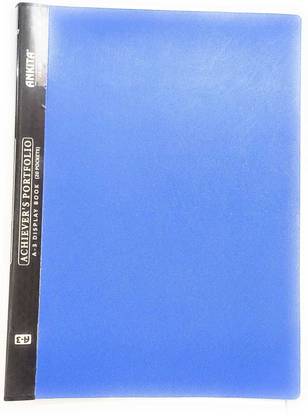 Ankita Plastic Display Book A3 with 20 pockets ( Set of 2 Pcs ) Blue