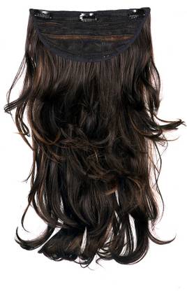 STREAK STREET CLIP-IN 18" OUT CURL MIX BROWN HAIR EXTENSIONS Hair Extension