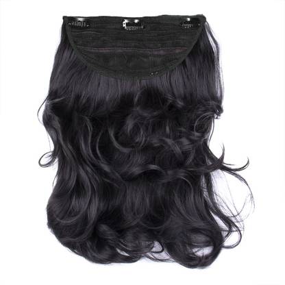 STREAK STREET CLIP-IN 18" OUT CURL NATURAL BLACK HAIR EXTENSIONS Hair Extension