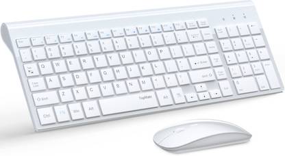 Topmate KM9000W Ultra Slim Wireless Keyboard and Mouse Wireless Standard Laptop Keyboard Compatible with Desktop, Laptop, Mac