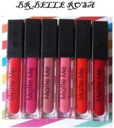 BR Belle Rosa Matte Me Ultra Smooth Liquid Lipstick Set Of 06