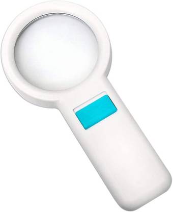 paliwalcreation 10 LED Light 5x Handheld Magnifier Illuminated Reading Magnifying Glass for Reading Books, Newspaper, Map, 82mm lens with 2 battery (pack of 1) up to 5x magnification (82mm) Magnifying Glass