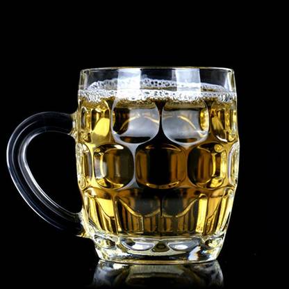 Sv Enterprise Classic Design Crystal Clear Glass Beer 500ml Pack of (7 pcs.) Glass Beer Mug