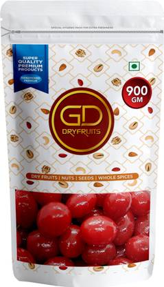 GD Dried Sweetened Cherry | Dry Cherries Candied Dry fruits | 900gm| (Pack of 1) Cherries