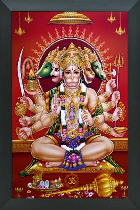 FRIZZY ARTS hanuman ji | hanuman ji paintings | hanuman ji photo frames Digital Reprint 20 inch x 14 inch Painting